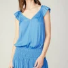 Sweetheart Smocked Mini Dress