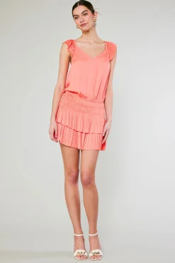 Sweetheart Smocked Mini Dress