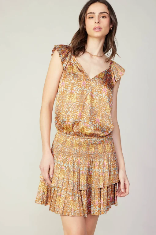 Sweetheart Smocked Mini Dress