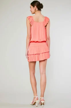 Sweetheart Smocked Mini Dress