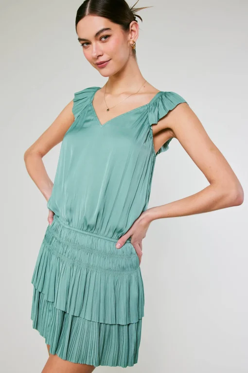 Sweetheart Smocked Mini Dress