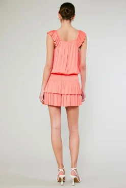 Sweetheart Smocked Mini Dress