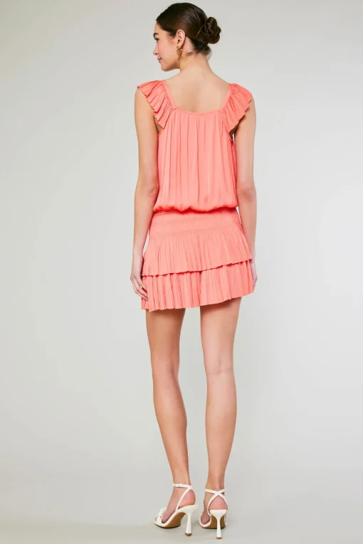 Sweetheart Smocked Mini Dress
