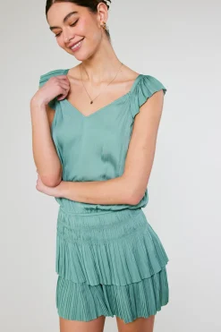Sweetheart Smocked Mini Dress
