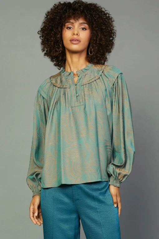 Swirl Motif Blouse