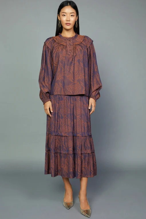 Swirl Motif Blouse