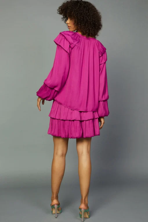 Tiered Bubble Sleeve Blouse