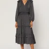 Tiered Skirt Midi Dress