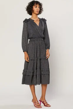 Tiered Skirt Midi Dress