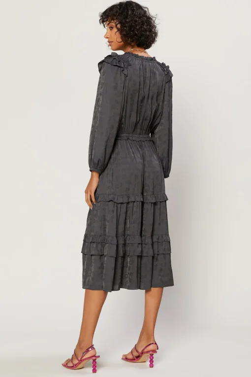 Tiered Skirt Midi Dress