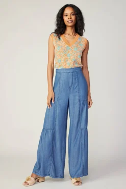 Tiered Wide Leg Pants