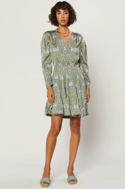 Tile Print Mini Dress