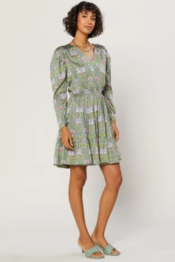 Tile Print Mini Dress
