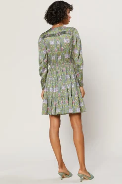 Tile Print Mini Dress