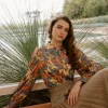 Tonal Paisley Pleated Shirt
