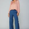 Top Stitch Placket Blouse