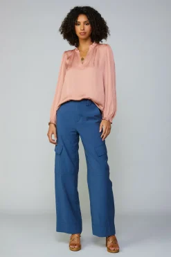 Top Stitch Placket Blouse