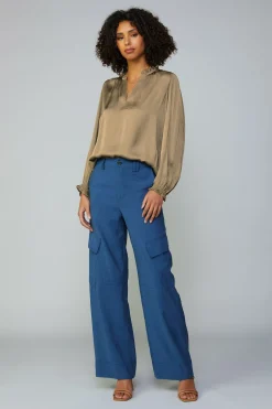 Top Stitch Placket Blouse