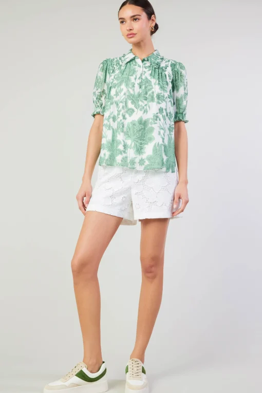 Tulip Jacquard Blouse