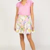 Vintage Floral Godet Skirt