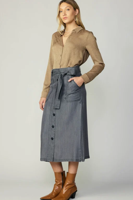 Washed Utility Skirt