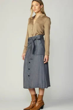 Washed Utility Skirt
