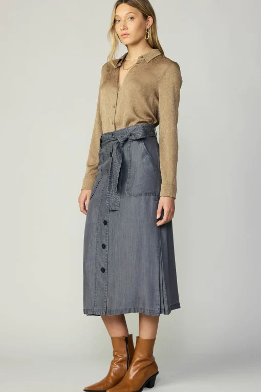 Washed Utility Skirt