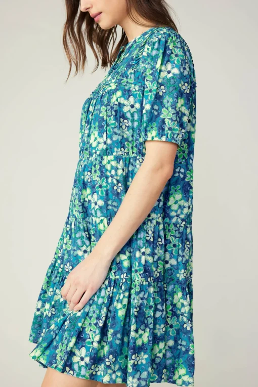 Watercolor Floral Mini Dress