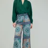 Wide Leg Bordered Pants
