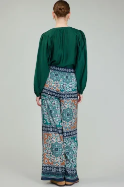 Wide Leg Bordered Pants