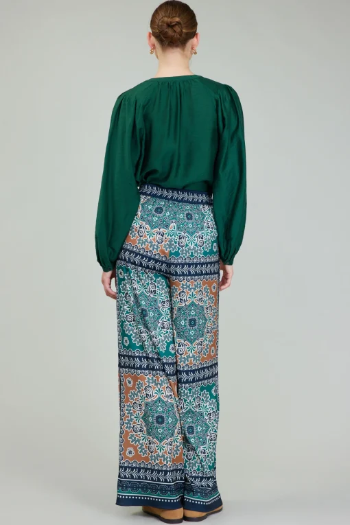Wide Leg Bordered Pants