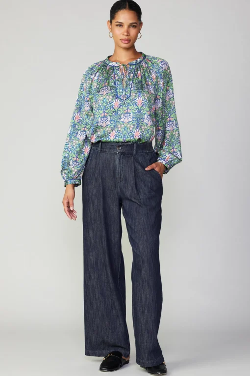 Wide Leg Denim Pants