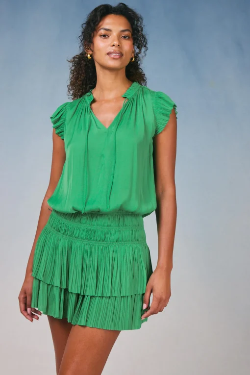 Zoey Pleated Mini Dress