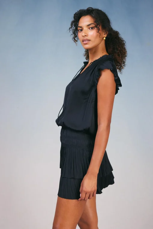 Zoey Pleated Mini Dress